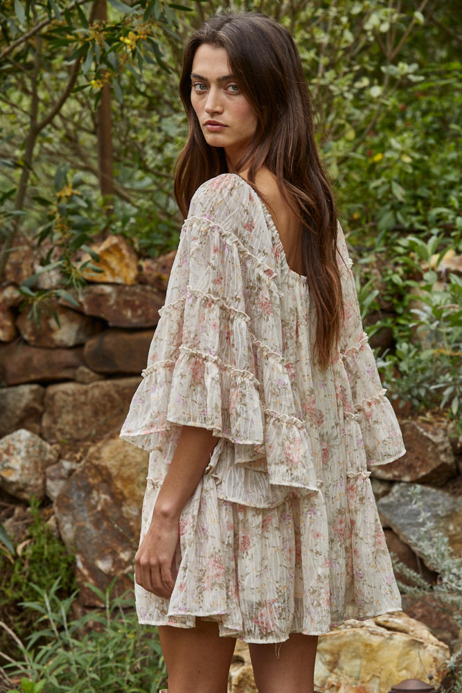 By Together Floral Affair Flare Mini Dress