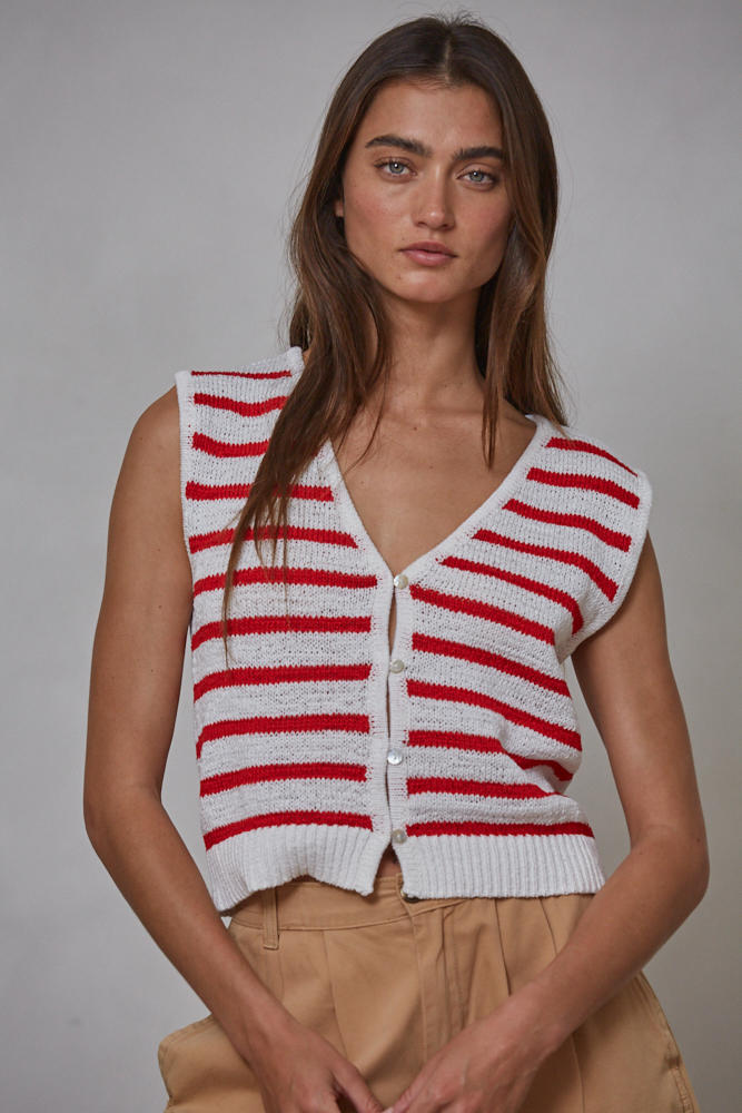 By Together Gayley Striped Vest Top