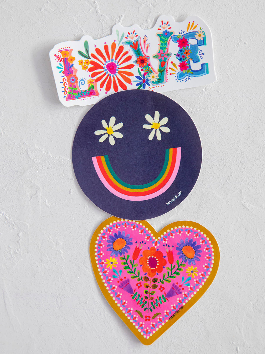 Natural Life Vinyl Stickers - Set of 3