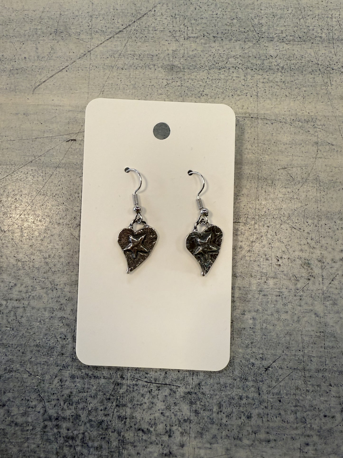 PJE Star Heart Dangle Earrings