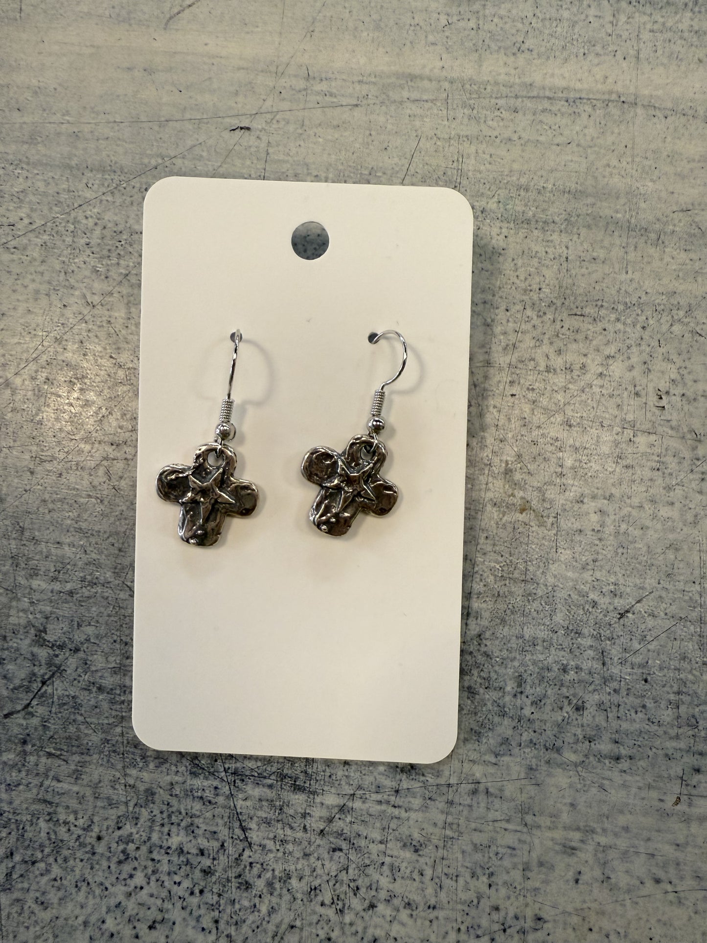 PJE Star Cross Dangle Earrings