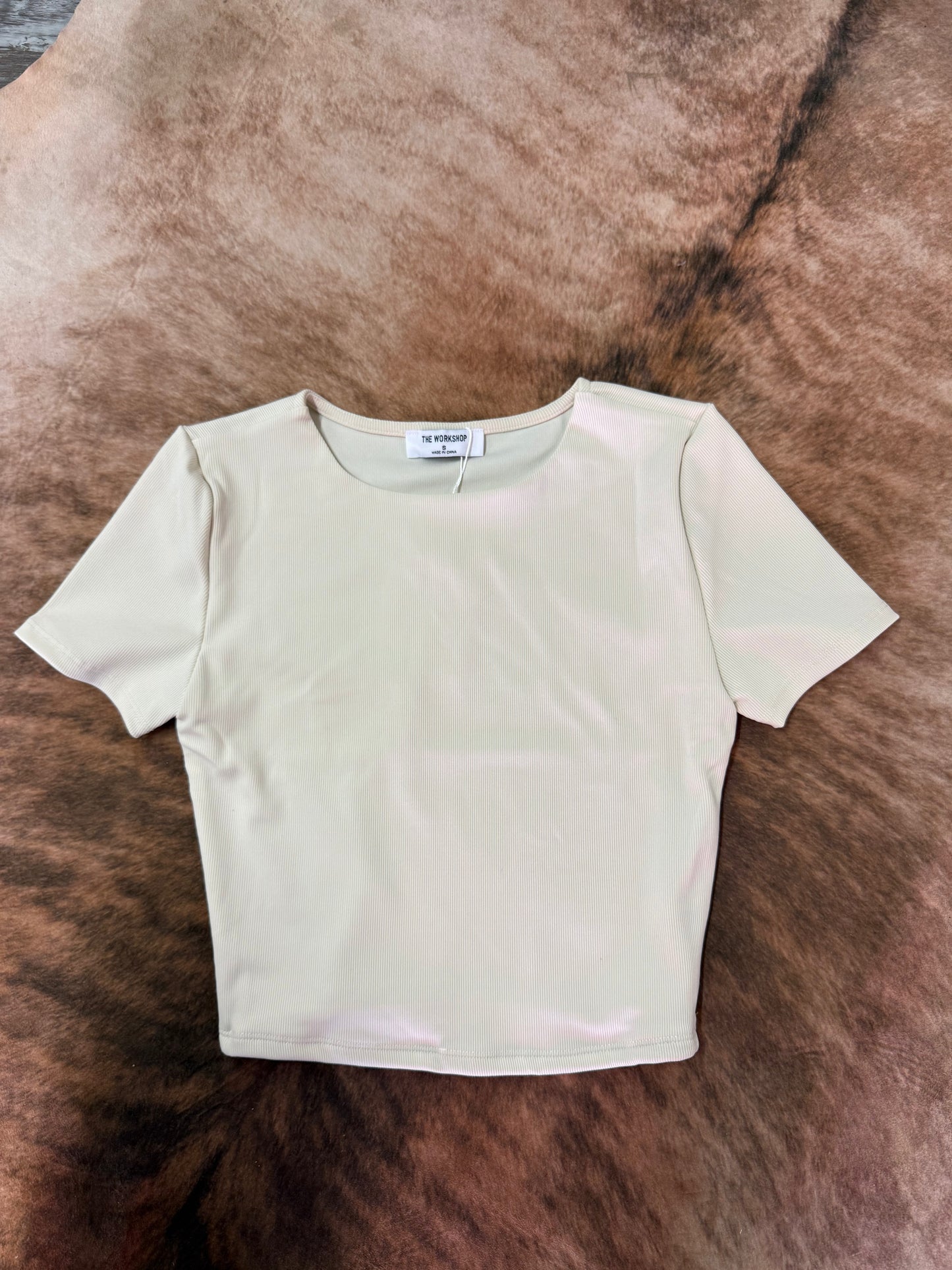 Blu Pepper Short Sleeve Seamless Crop Top