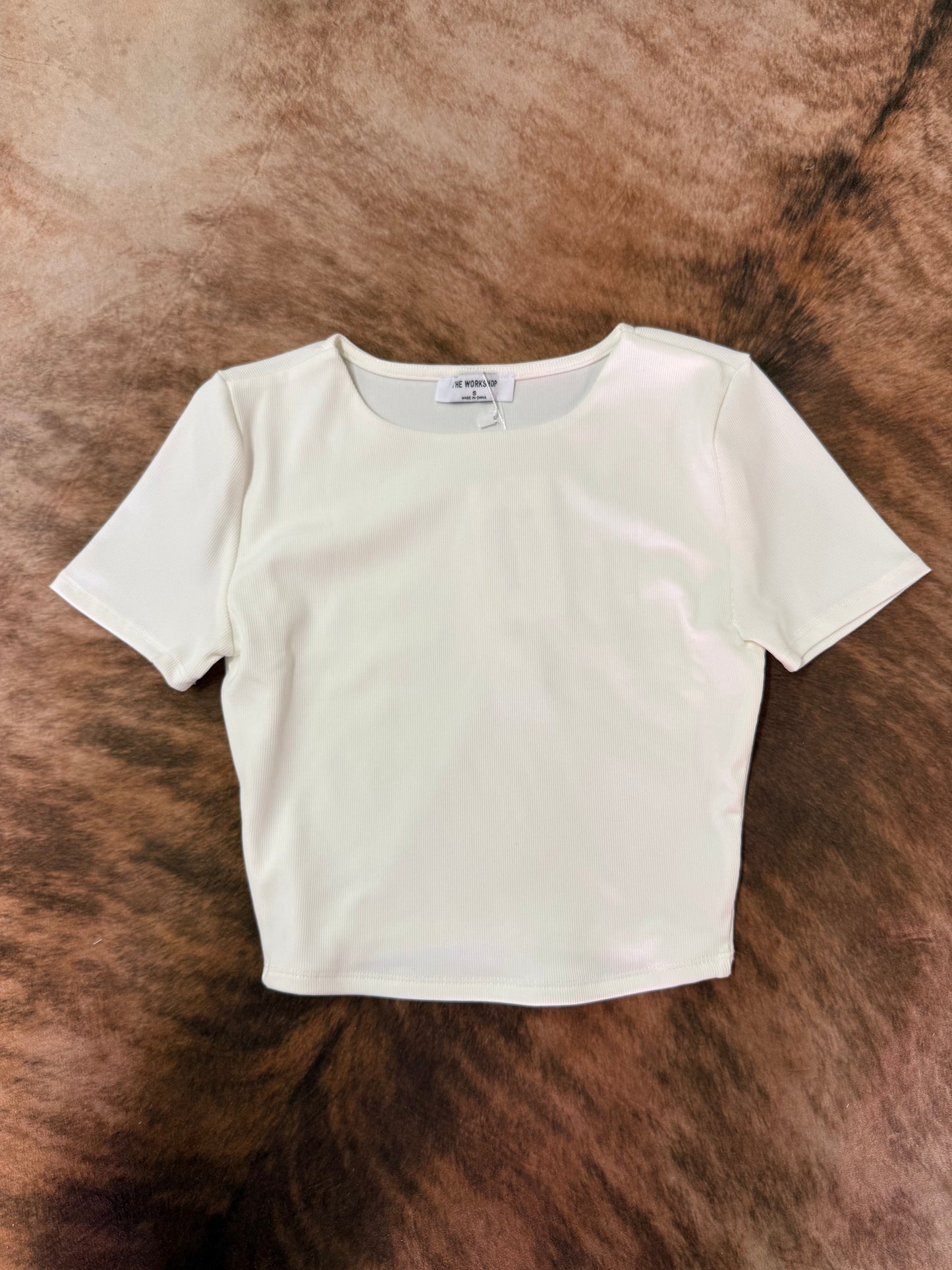 Blu Pepper Short Sleeve Seamless Crop Top