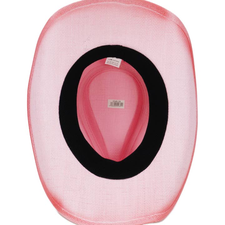Pink Concho Belt Ombre Cowboy Hat