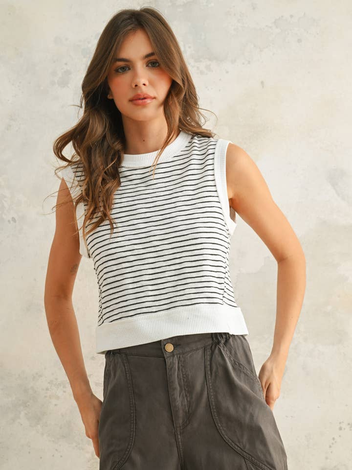 Miou Muse Striped Top
