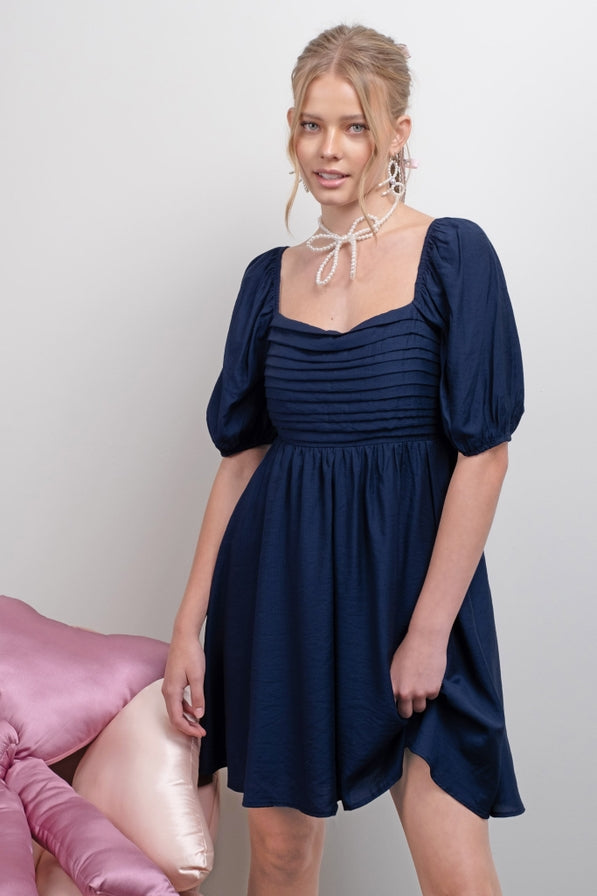 Blu Pepper Pleated Mini Dress Blu Pepper Pleated Mini Dress