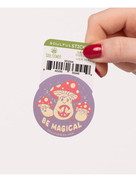 Be Magical Mushroom Mini Sticker