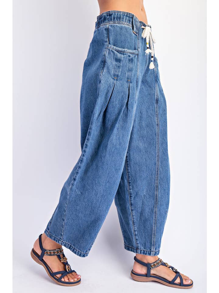 Barrel Pull On Jeans