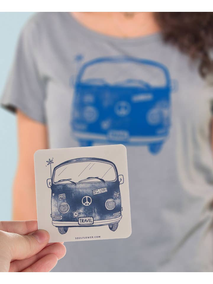 Travel Happy Sticker