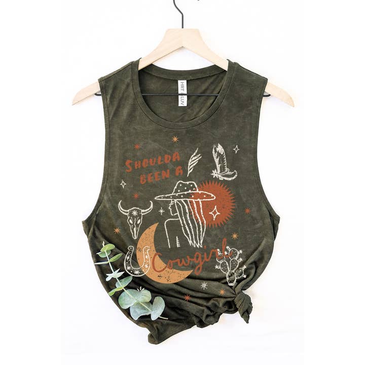 Shoulda Been A Cowgirl Graphic Tank