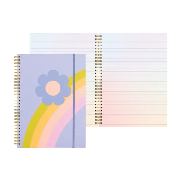 Talking Out Of Turn Rainbow Flower Notebook