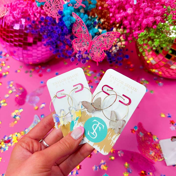 Taylor Shaye Lola Butterfly Hoops