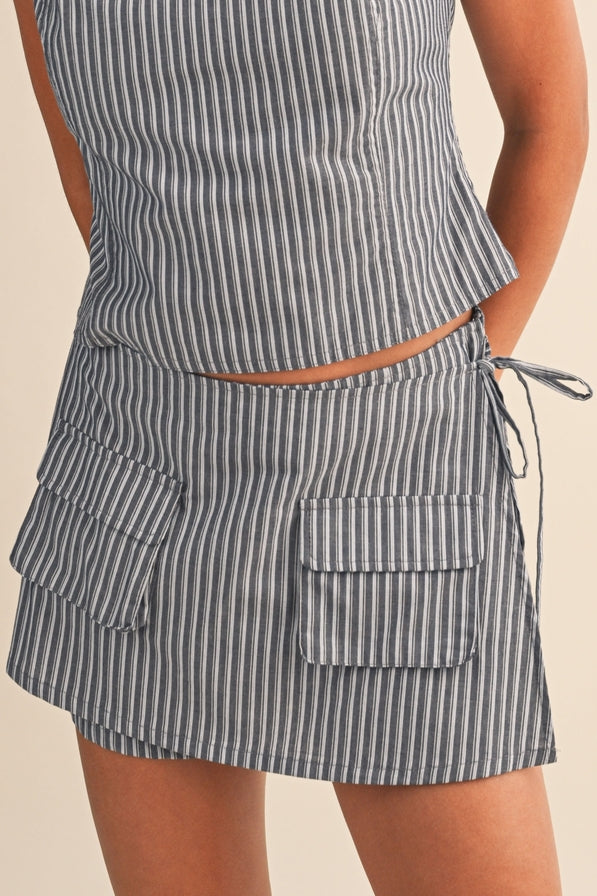 Klesis Striped Skort Set