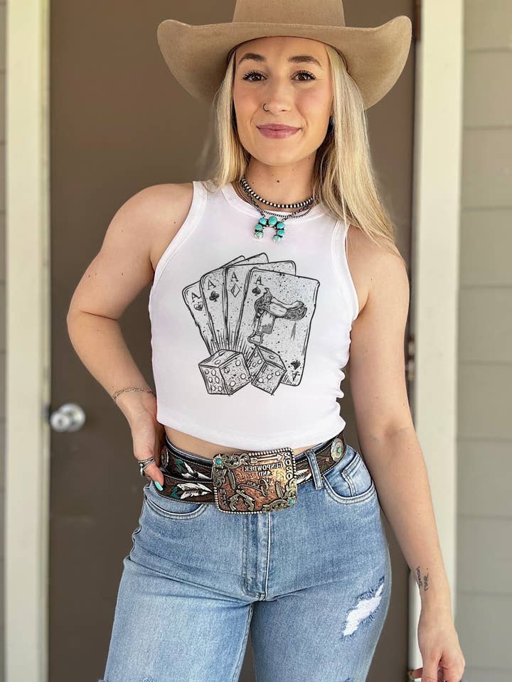 Deck Of Cards Cropped Tank