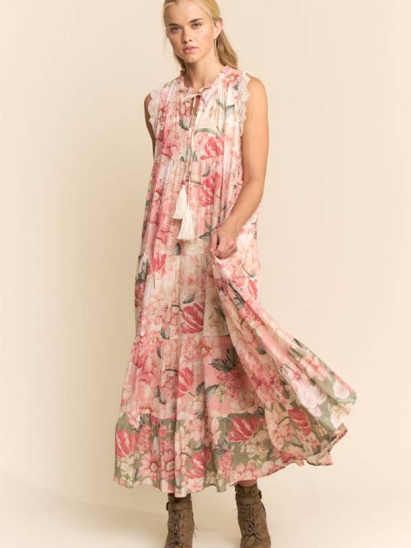 Davi & Dani Floral Midi Dress