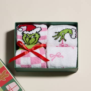 Grinch Cozy Sock Gift Bundle