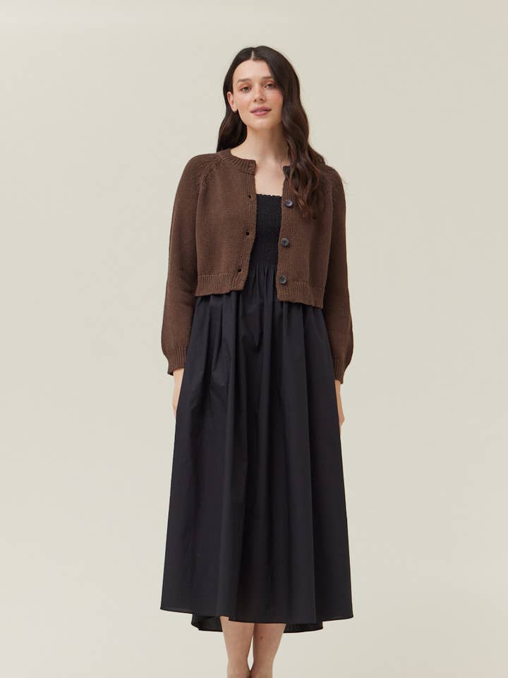 Grade & Gather Knit Crop Cardigan