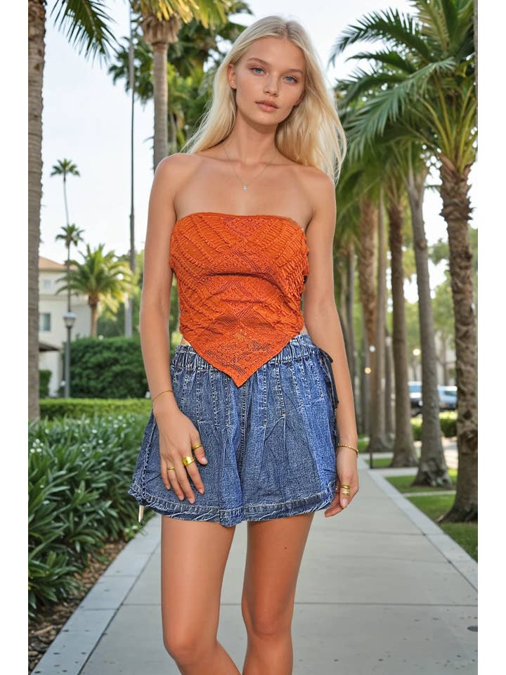 Boho Lace Crochet Tube Top