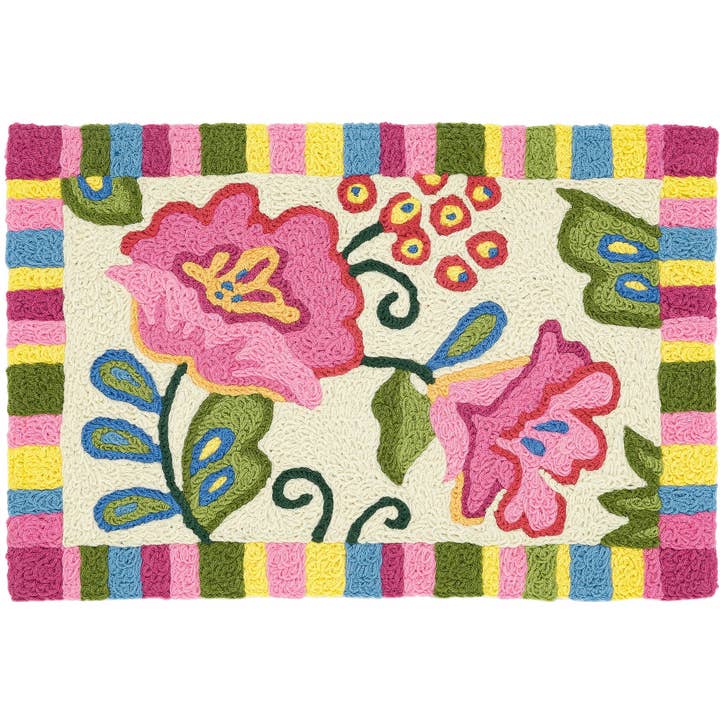 Pink Petals Jellybean Rug 20" x 30"