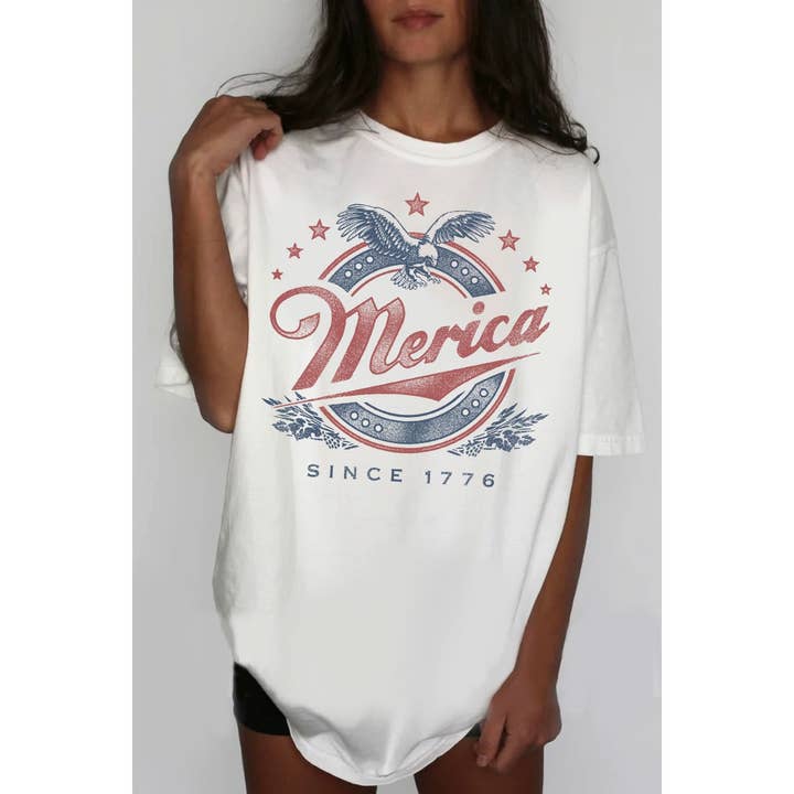 Merica Oversized Graphic Tee