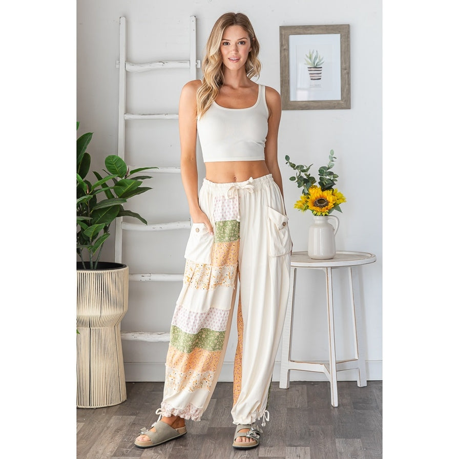 Oli & Hali Mixed Print Wide Leg Pants