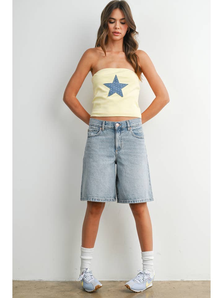 Star Applique Tube Top
