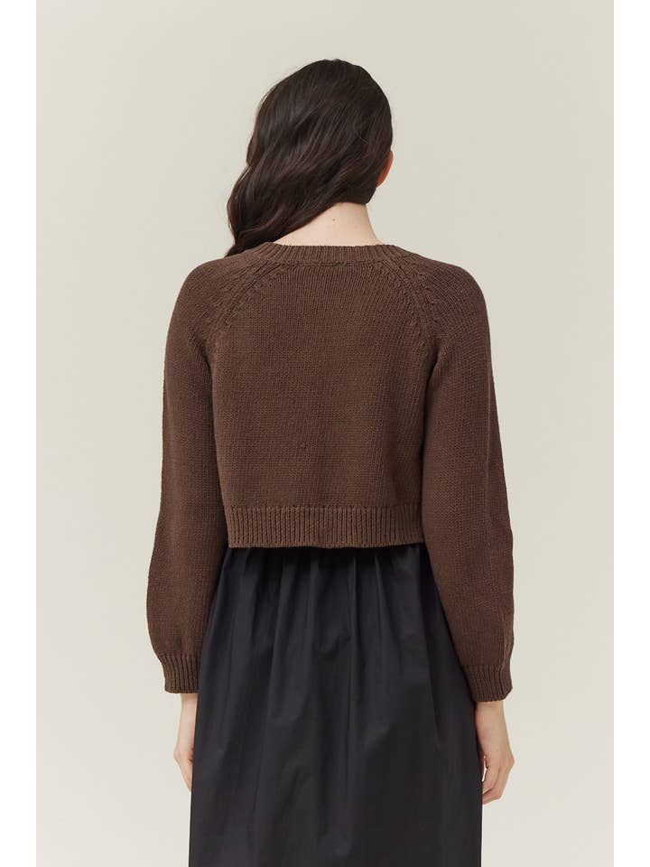 Grade & Gather Knit Crop Cardigan