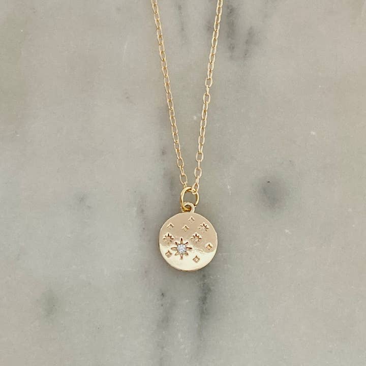 Coin Medallion Gold Filled Necklace