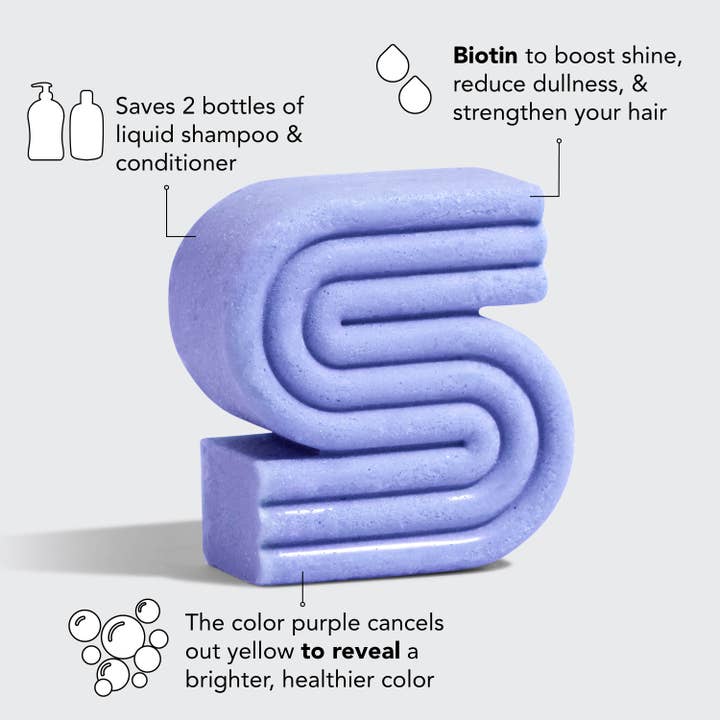Kitsch Purple Toning Solid Shampoo Bar