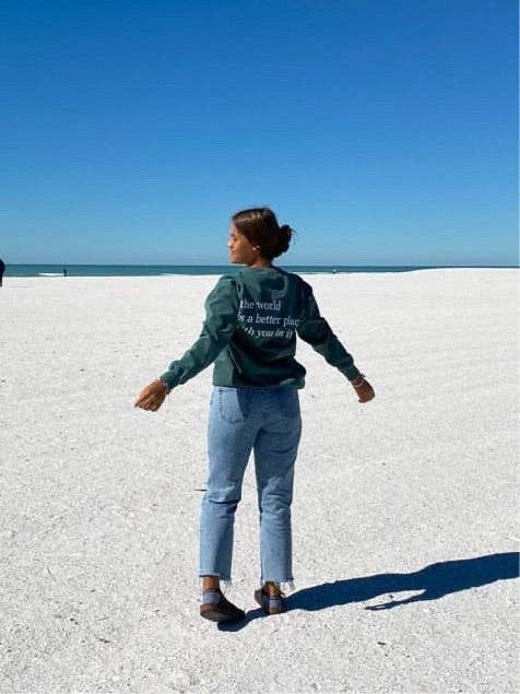Sunkissed Coconut The World Is A Better Place Sweatshirt