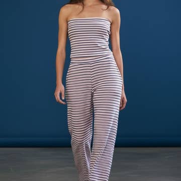 Bucketlist Striped Tube Top Set