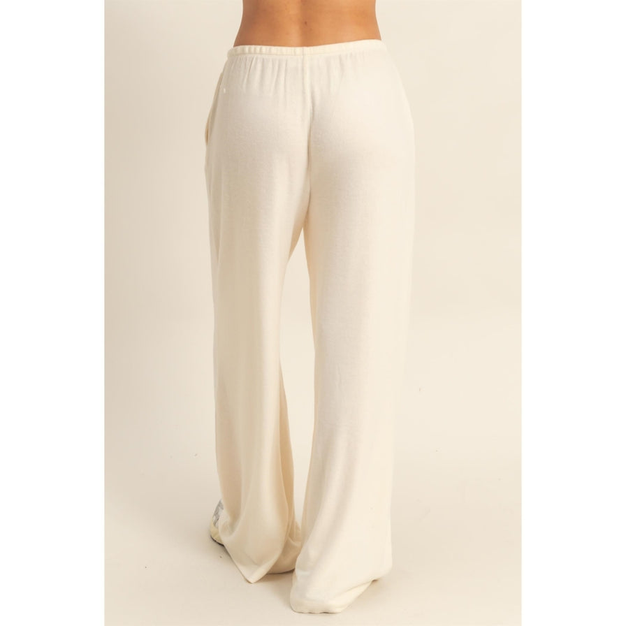HYFVE Brushed Fabric Wide Leg Pants