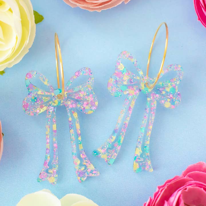 Momenti Di Vita Acryllic Bow Earrings