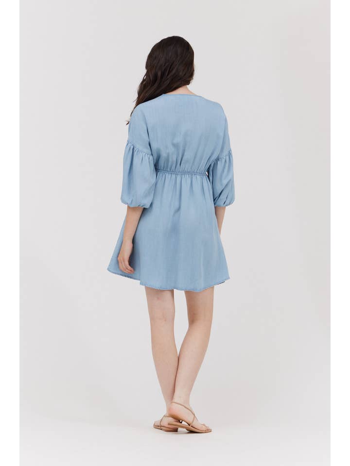 Grade & Gather Chambray Mini Dress