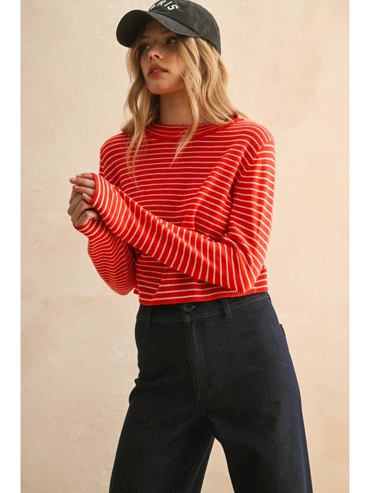Miou Muse Striped Sweater Top