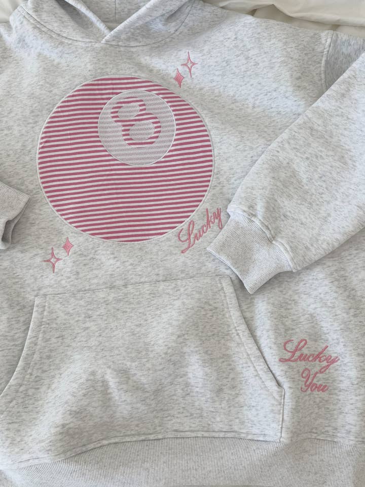 Sunkissed Coconut Lucky You Embroidered Hoodie