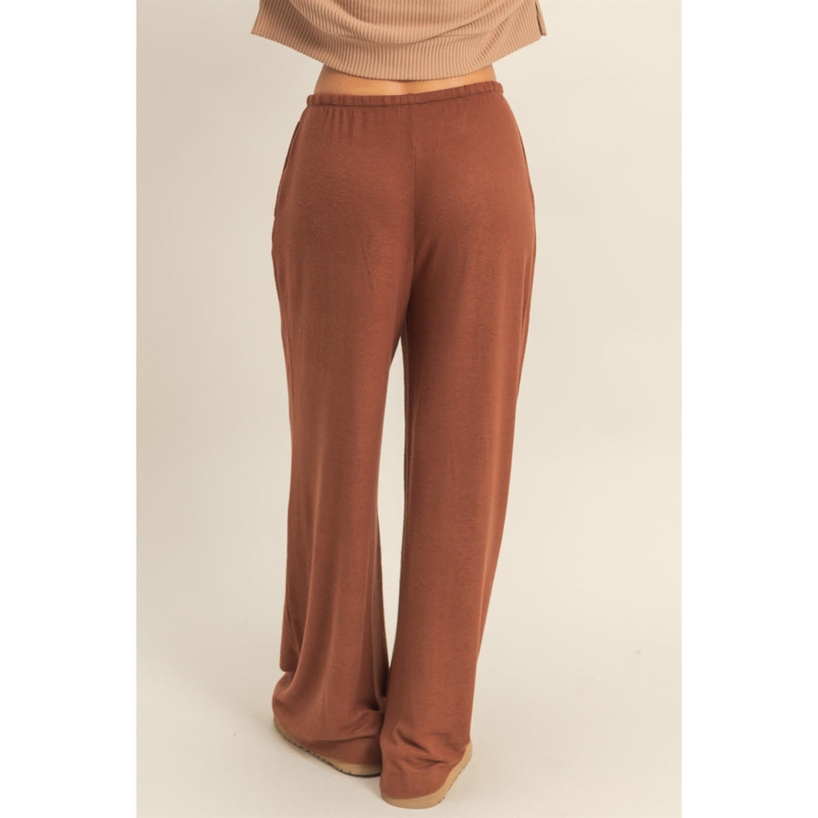 HYFVE Brushed Fabric Wide Leg Pants