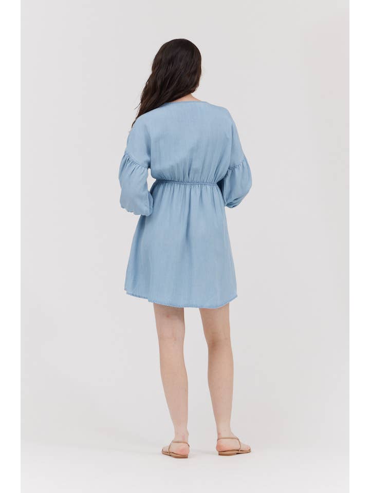 Grade & Gather Chambray Mini Dress