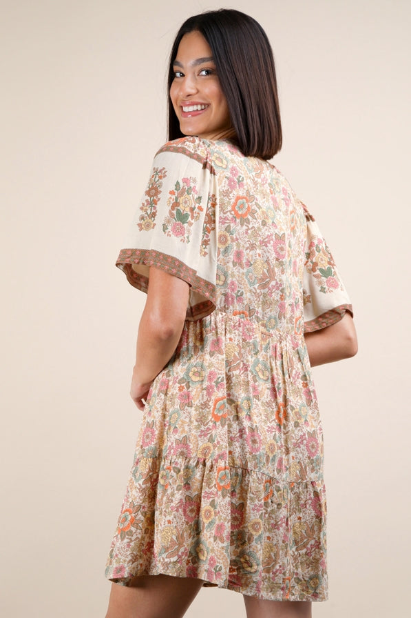 Very J Printed Woven Mini Dress