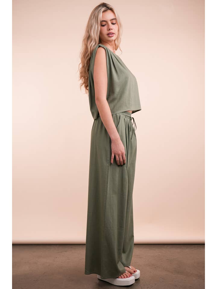 Very J Woven Pants Set
