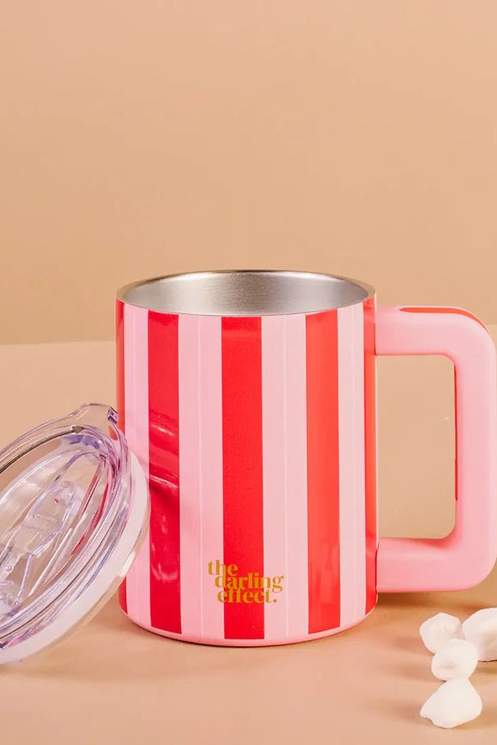 Peppermint Stripes 14oz Insulated Mug