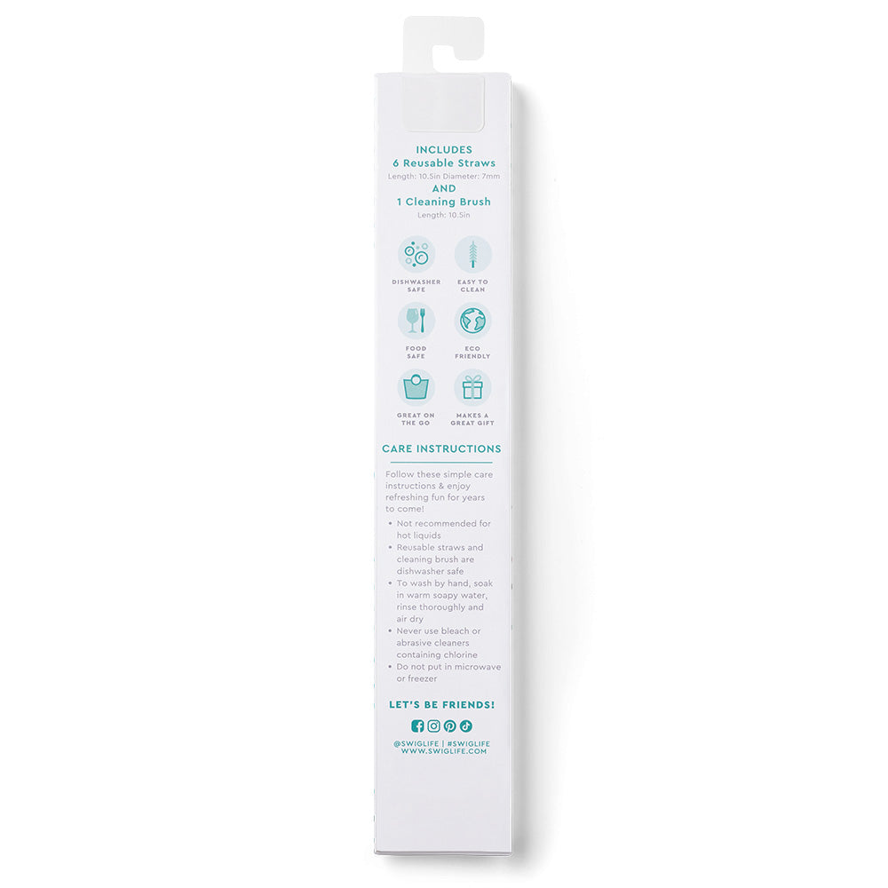 Swig Life Let's Go Girls Reusable Straw Set