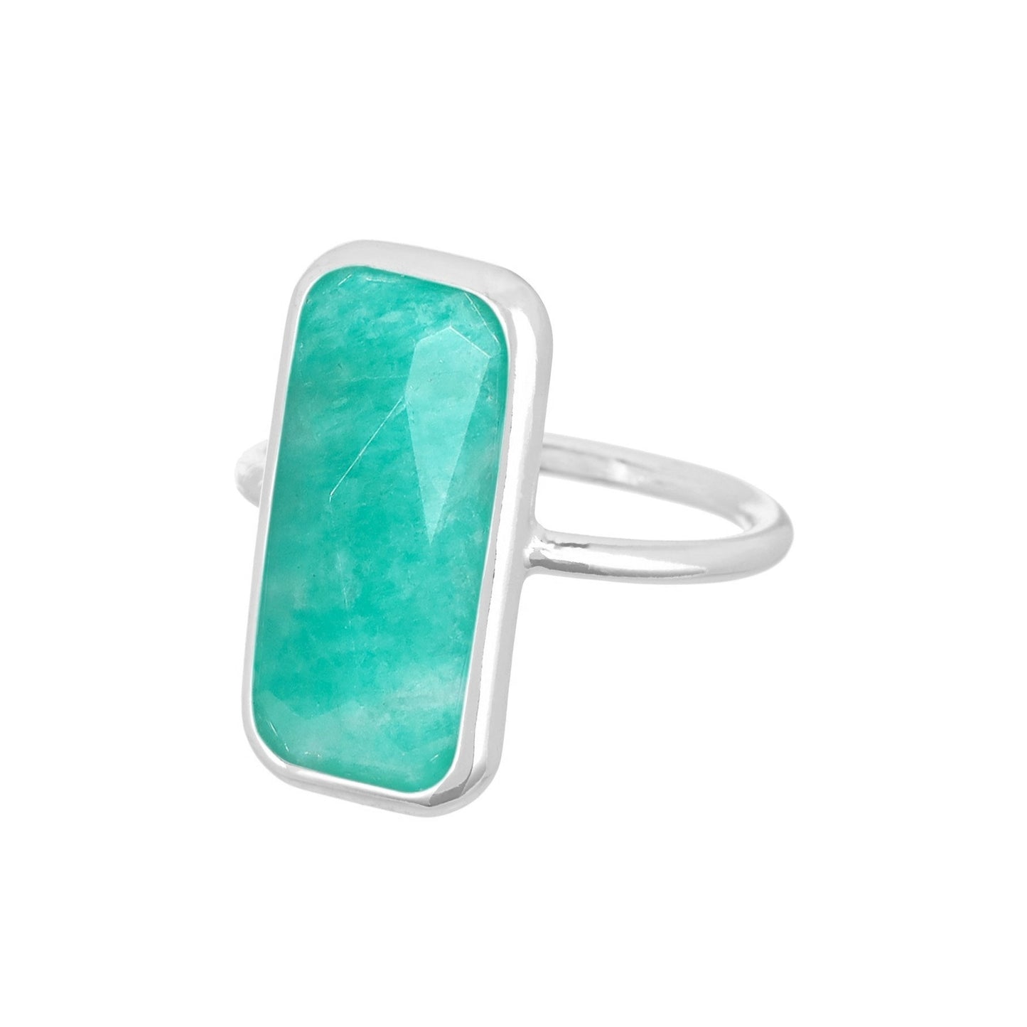 Amazonite Rectangle Ring