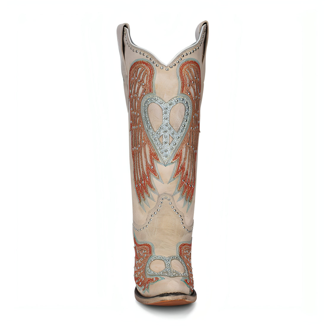 Corral LD Bone Heart & Wings & Embroidery & Studs Boots