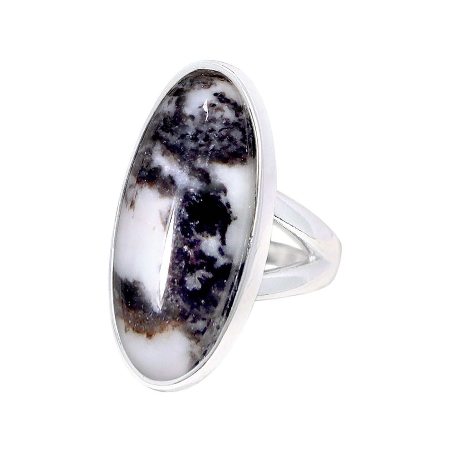 Zebra Jasper Oval Ring