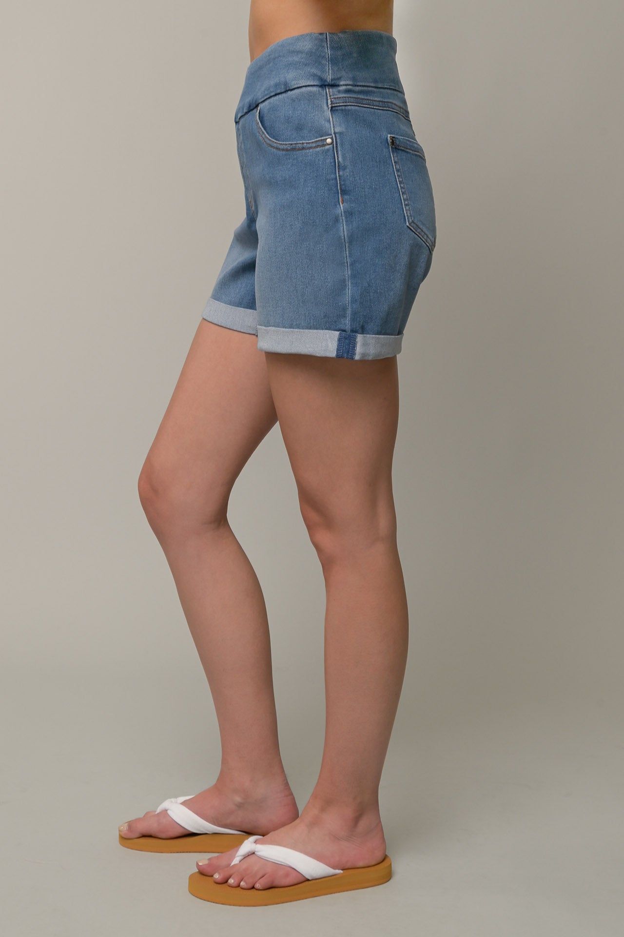 Roll Cuff Denim Shorts