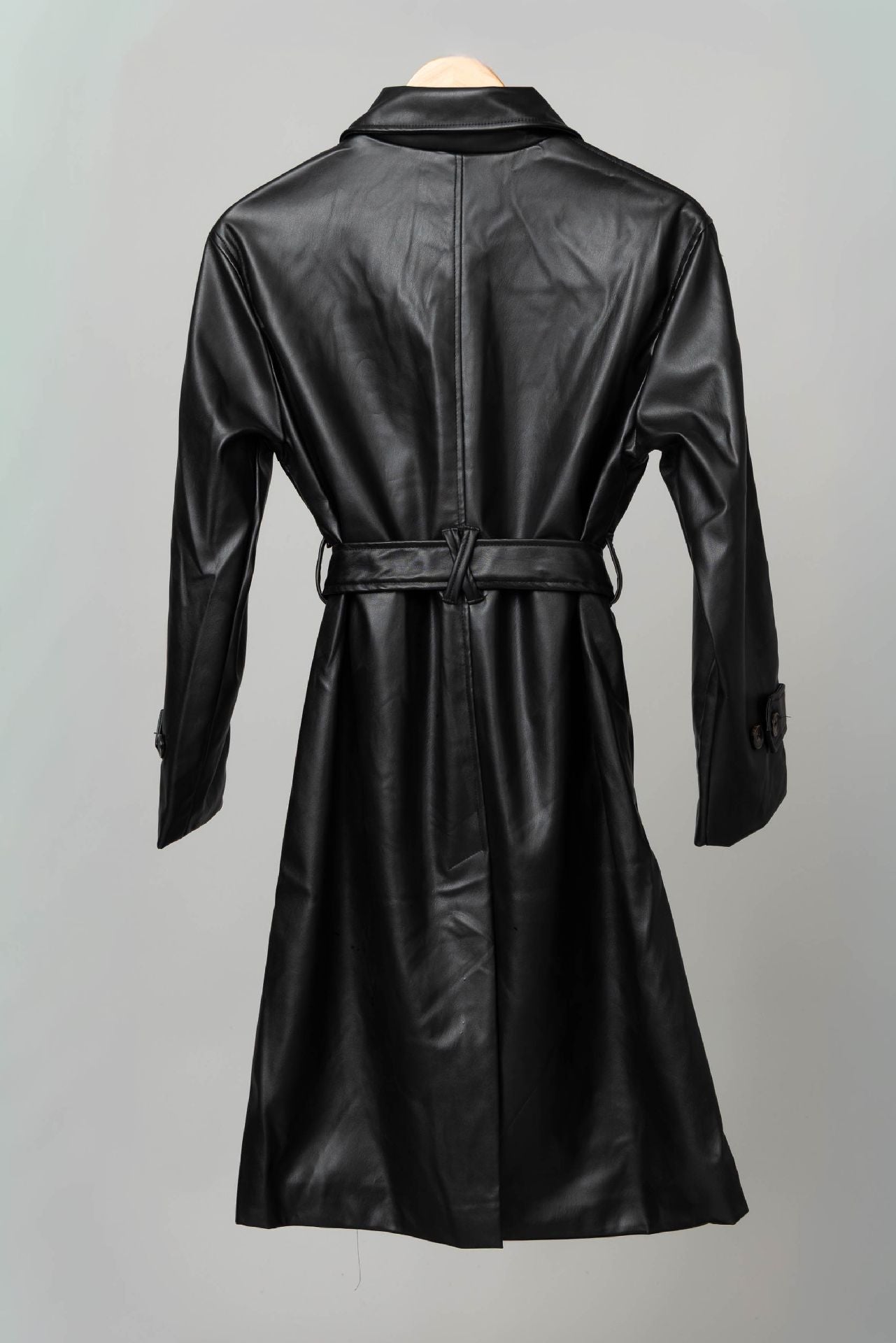 Pine Apparel Vegan Leather Trench Coat