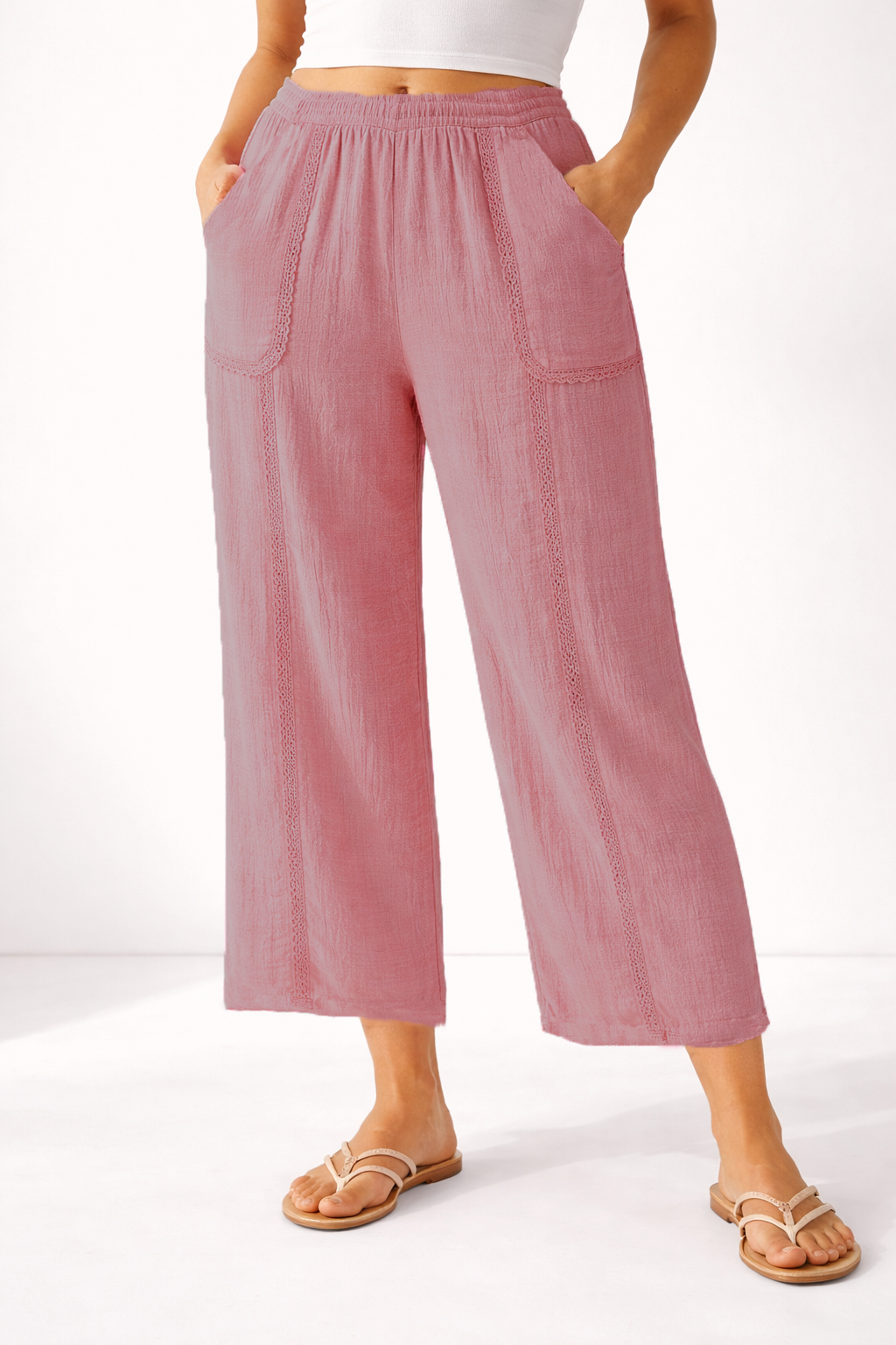 Cotton Gauze Tee & Pants Set