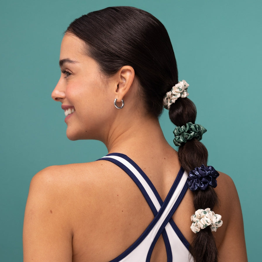 Kitsch Ruched Satin Scrunchies