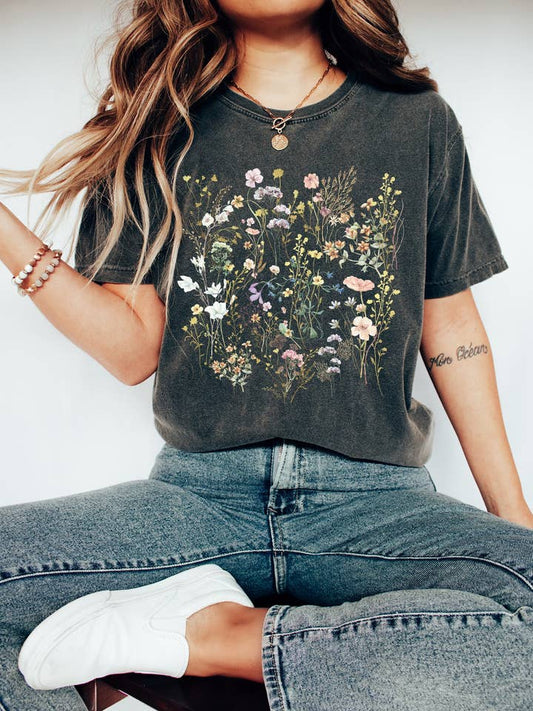 Boho Floral Vintage Tee